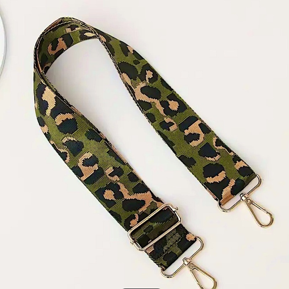 Vibrant Leopard Print Wearable Art Crossbody Shoulder Bag Adjustable Strap